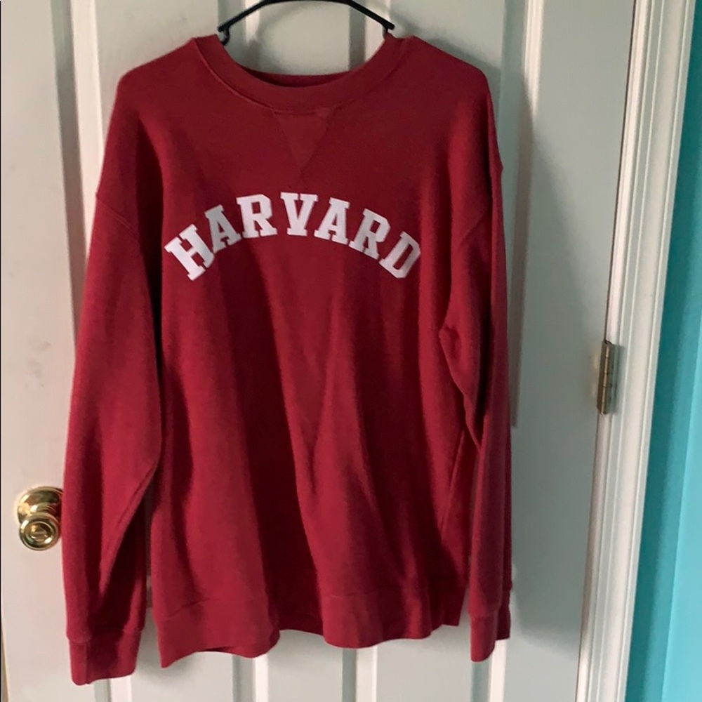 Red Harvard crewneck